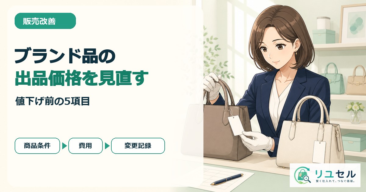 ブランド品の出品価格を値下げ前に見直す5項目